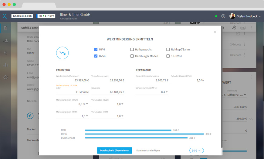 Screenshot Minderwertrechner